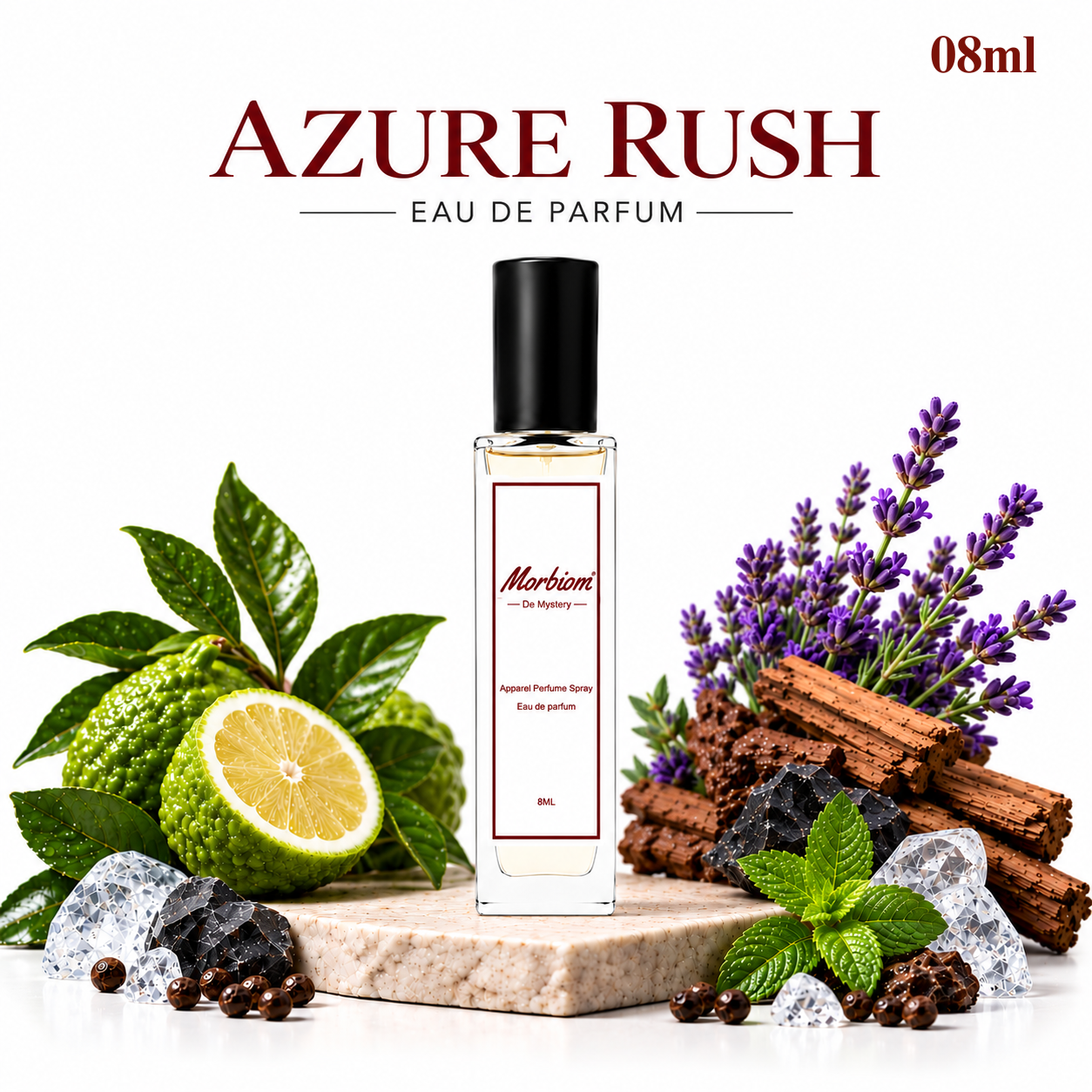 Azure Rush | EDP | Long Lasting & High Projection | Fresh Aquatic Perfume | 08ml