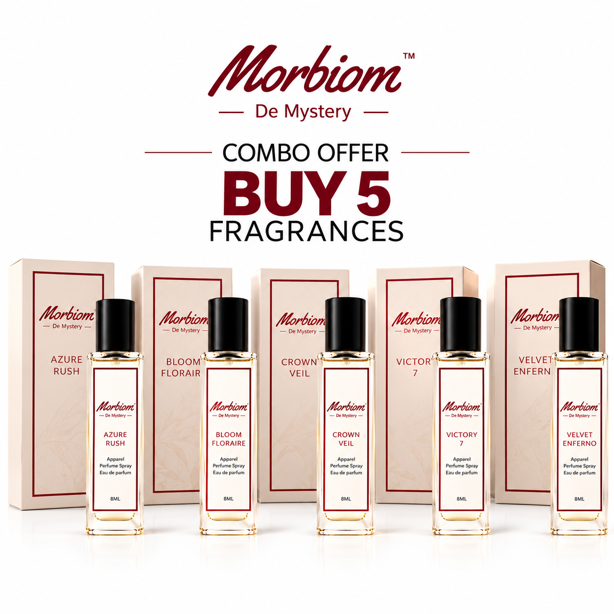 Mini Perfume Combo Offer | 5 fragrances × 8 ml