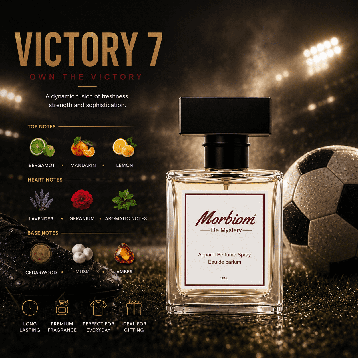 Victory 7 | EDP | Long Lasting & High Projection | Fresh Sporty Perfume